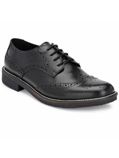 Burnish Leather Black Lace Up Formal Brogue Shoes