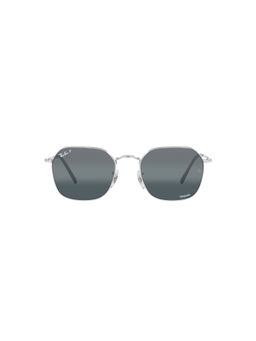 Ray-Ban - Silver Sunglasses (0RB3694-Irregular-Silver Frame-Blue Lens-53: 53 mm)