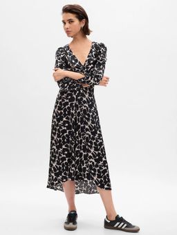 GAP - Women's Black Printed Dress