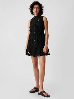 GAP - Women's Black cut-work Dress