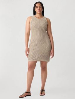 GAP - Women's Self Design Sheath Dress - Beige