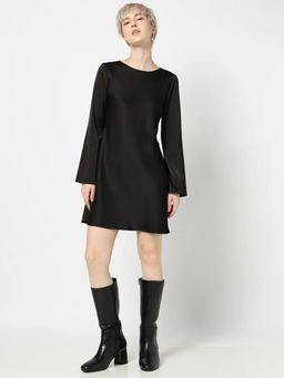 GAP - Women's Black Solid/Plain Dress