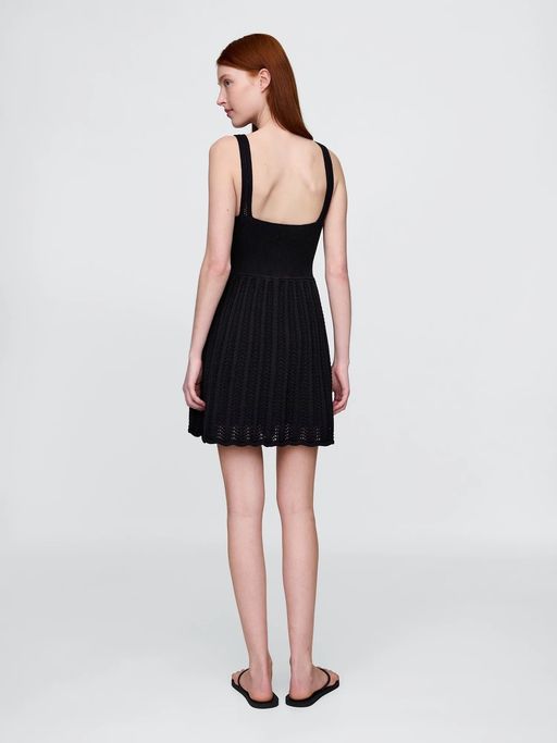 Buy GAP Women's Regular Fit Skater Crochet Dresses - Black (XS) Online