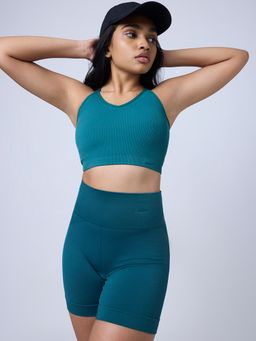 FEIER - Turquoise Flexrib V Longline Sports Bra