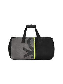 United Colors of Benetton - Vivid Unisex Polyester Gym Bag Duffel - Grey & Black (M)