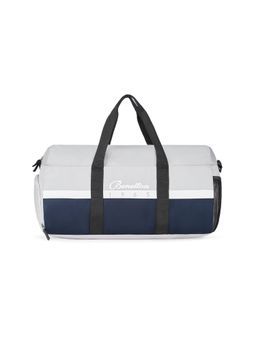 United Colors of Benetton - Caiden Unisex Polyester Gym Bag Duffel - Grey & Navy (M)