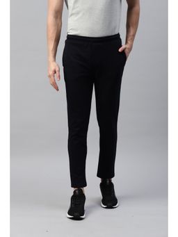 Pierre Carlo - Men Navy Blue Cotton Slim Fit Trackpant