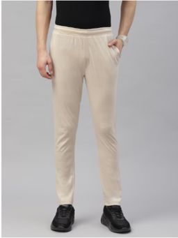 Pierre Carlo - Men Off White Cotton Slim Fit Trackpant