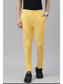 Pierre Carlo - Men Yellow Cotton Slim Fit Trackpant