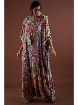 PS Pret by Payal Singhal - African Print Crepe Embroidered Kaftan Dress