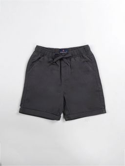 KiddoPanti - Grey Boys Basic Roll Up Shorts