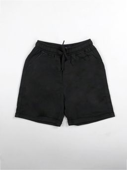 KiddoPanti - Black Boys Basic Roll Up Shorts