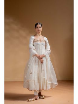 Baise Gaba - Off White Sharanya Anarkali and Chudidar with Dupatta