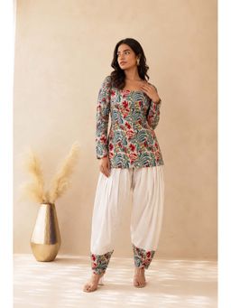 DEASHA INDIA - Dua Cotton Block Printed Multi-Color Kurti with Salwar Pant