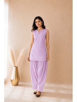 DEASHA INDIA - Faizeen Purple Kurti with Salwar Pant