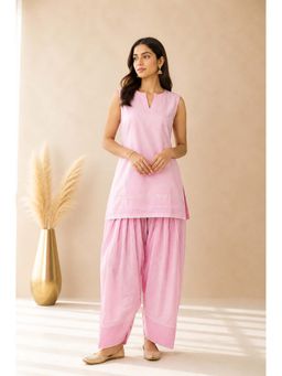 DEASHA INDIA - Firoza Baby Pink Kurti with Salwar Pant