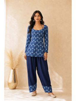 DEASHA INDIA - Naima Cotton Printed Blue Co-Ord Set