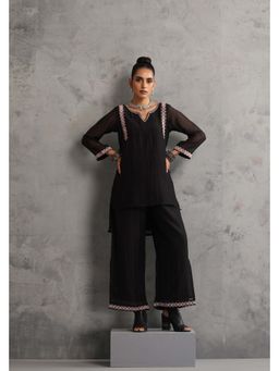 SUI KALA - Aurika Black Embroidered Kurta with Pant