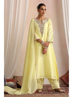 SUI KALA - Sunehri Yellow Embroidered Kurta and Pant with Dupatta