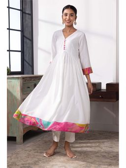 SUI KALA - Emily Multicolored Chanderi Anarkali Kurta and Palazzo