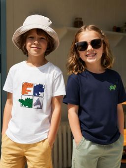 RIGO - Kids Printed Cotton T-Shirt (Pack of 2)