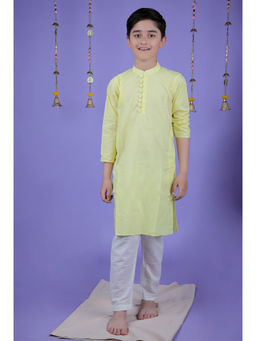 The Cotton Staple - Yellow Kurta And Pant (Set of 2)