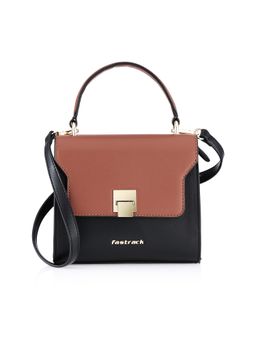 Fastrack - Black Color-Blocked Satchel