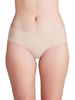 Under Armour - Beige Women's Pure Stretch No Show 3-Pack Hipster (Pack of 3)