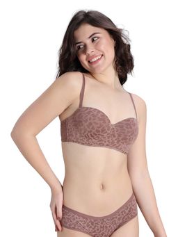 Zivame - Brown Padded High Wired 3/4Th Coverage Strapless Bra