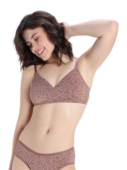 Zivame - Brown Padded Non Wired Medium Coverage T-Shirt Bra