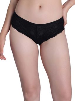 Zivame - Black Dreamcatcher Low Rise Full Coverage Hipster Panty