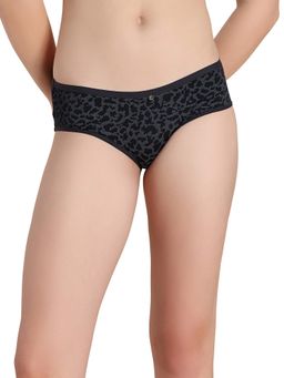 Zivame - Black Regular Rise Full Coverage Hipster Panty