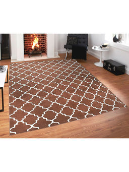 Saral Home - Brown Microfiber Carpet-180x270 cm