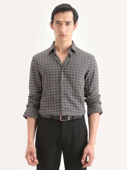 Rare Rabbit - Black Viscose Full Sleeves Shirt