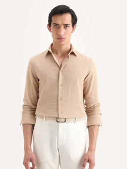 Rare Rabbit - Khaki Cotton Half Sleeves Shirt