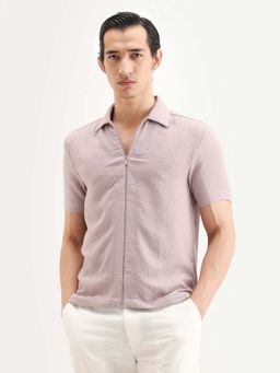 Rare Rabbit - Pink Polyester Half Sleeves Shirt