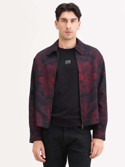 Rare Rabbit - Black Viscose Blend Full Sleeves Jacket