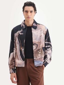 Rare Rabbit - Black Viscose Blend Full Sleeves Jacket