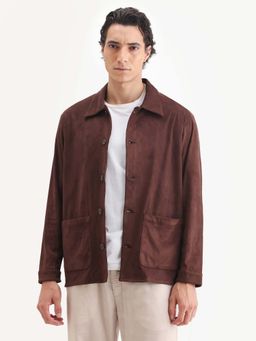 Rare Rabbit - Brown Polyester Blend Full Sleeves Jacket