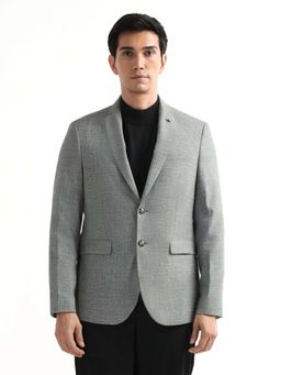 Arrow - Grey Terylene Full Sleeves Blazer