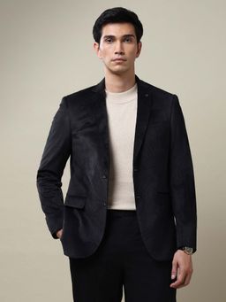 Arrow - Black Knitted Full Sleeves Blazer