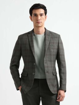 Arrow - Grey Polyester Full Sleeves Blazer