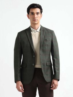 Arrow - Grey Polyester Full Sleeves Blazer