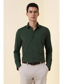 Allen Solly - Green Polyester Blend Full Sleeves Shirt