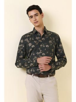 Allen Solly - Black Cotton Full Sleeves Shirt