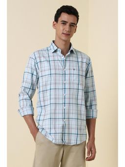 Allen Solly - Blue Cotton Full Sleeves Shirt