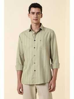 Allen Solly - Green Cotton Full Sleeves Shirt