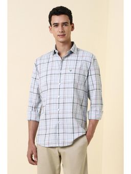 Allen Solly - Grey Cotton Full Sleeves Shirt
