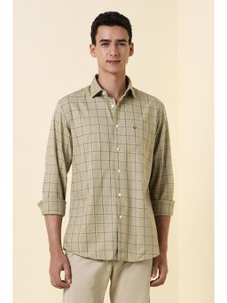 Allen Solly - Khaki Cotton Full Sleeves Shirt