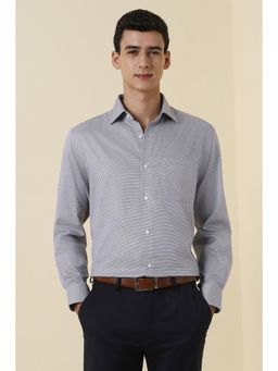 Allen Solly - Grey Cotton Full Sleeves Shirt